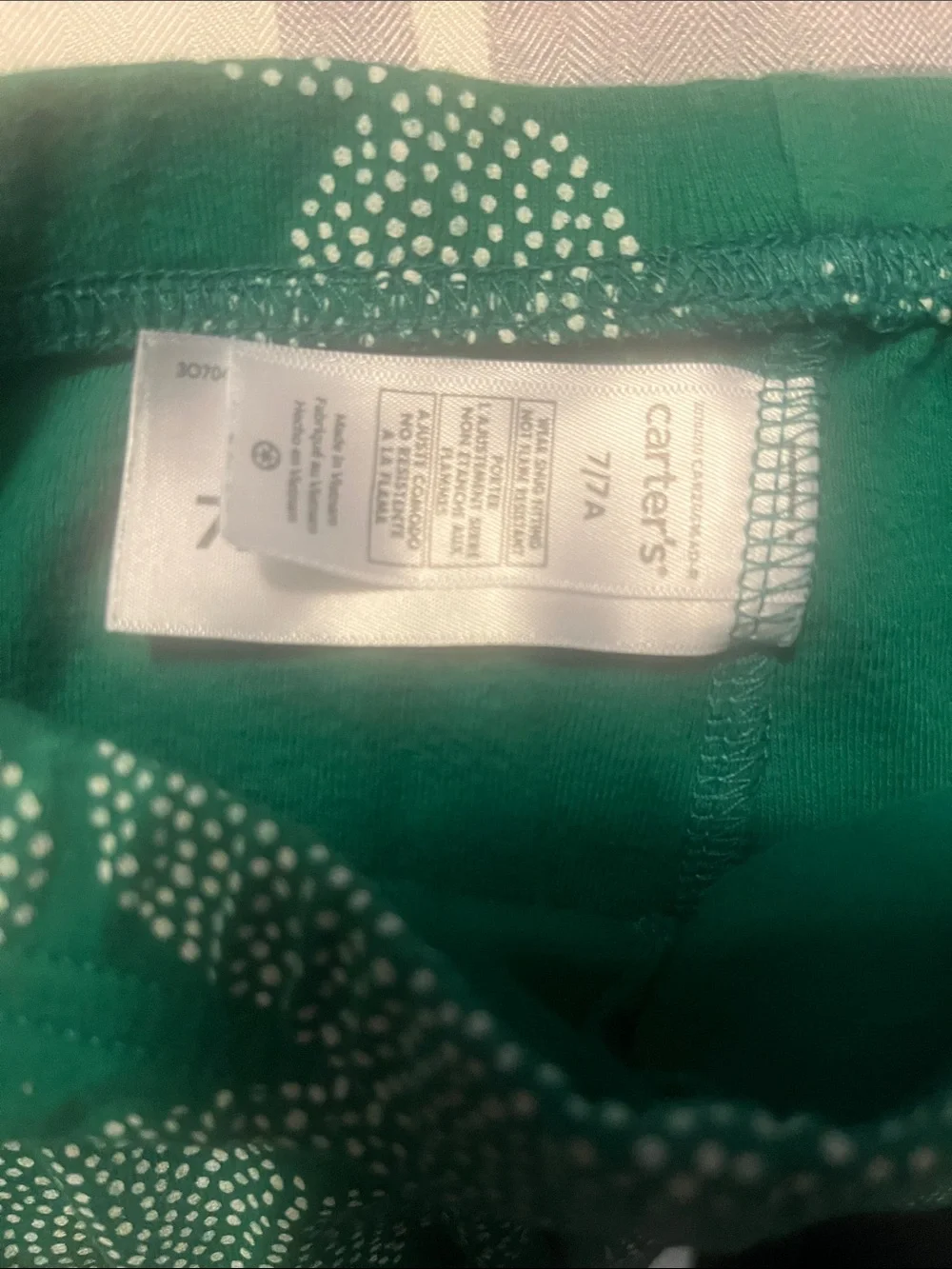Carter's Green Clover Print Short Sleeve Pajama Set